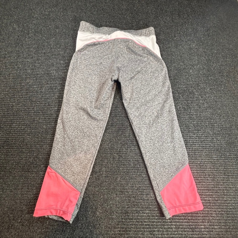 Mayoral Womens Gray Heather Pink Colorblock Athletic Leggings Space Dye Pants - Picture 2 of 8